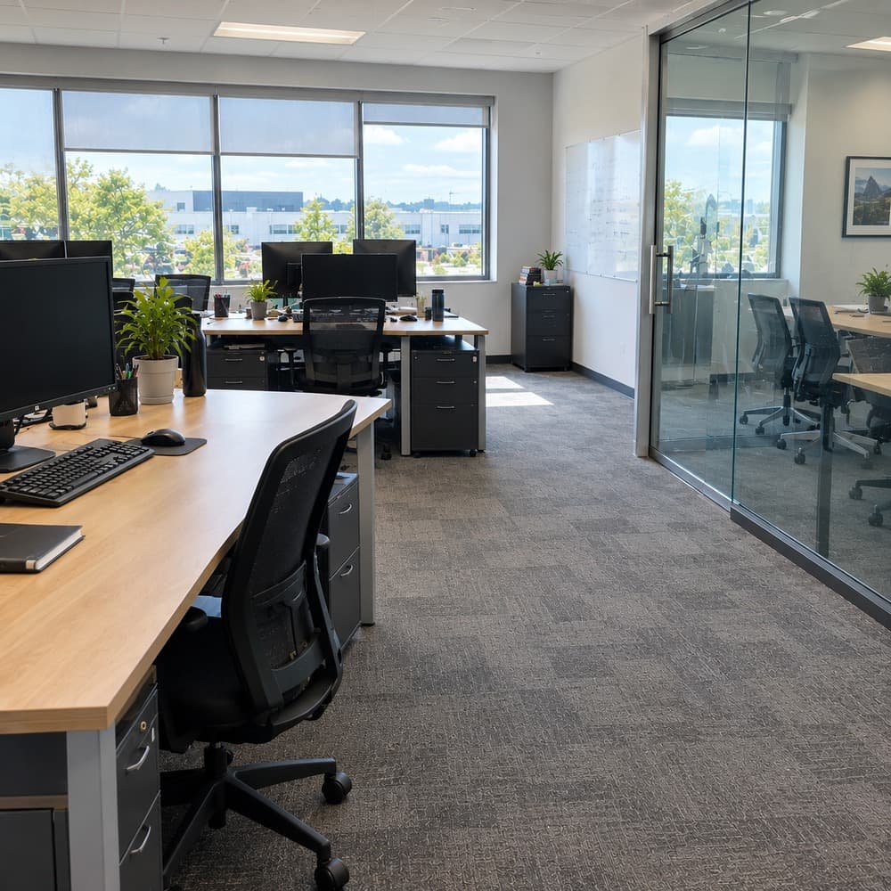 Illustrative example: same office after professional cleaning