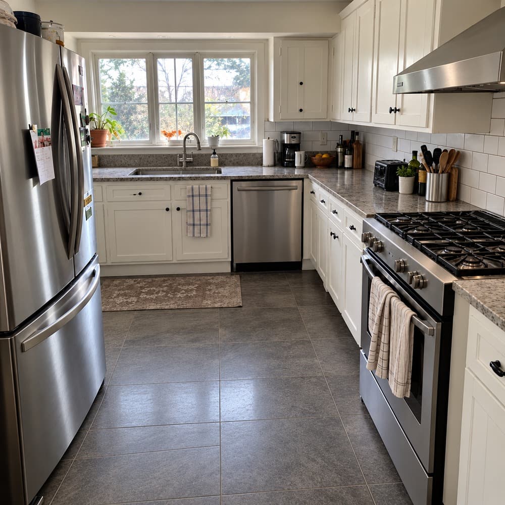 Illustrative example: same kitchen after professional cleaning